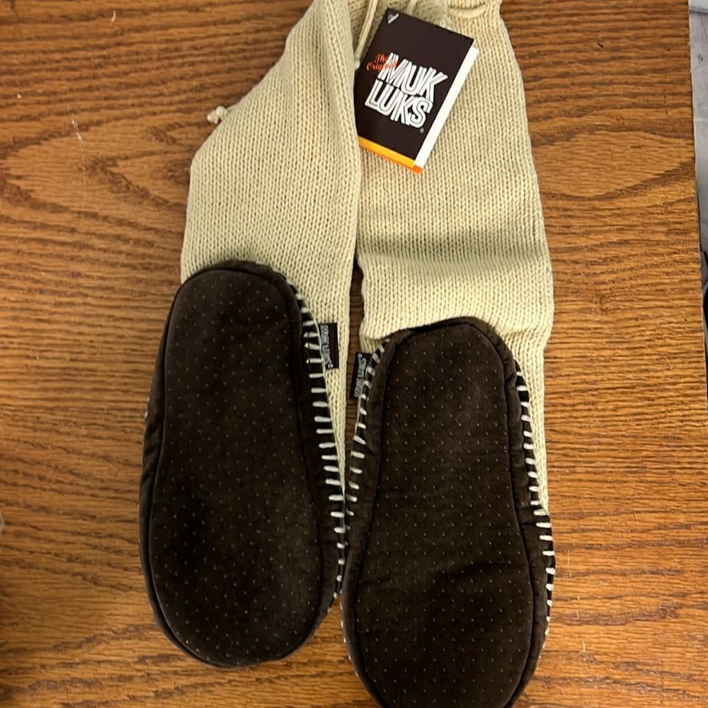 MUK LUKS Slipper Boot Socks knit